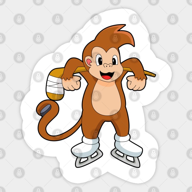 Monkey Ice hockey Ice hockey stick